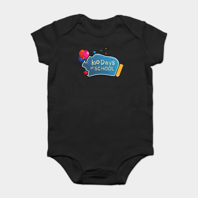 100th Day of school Baby Bodysuit by Mhamad13199